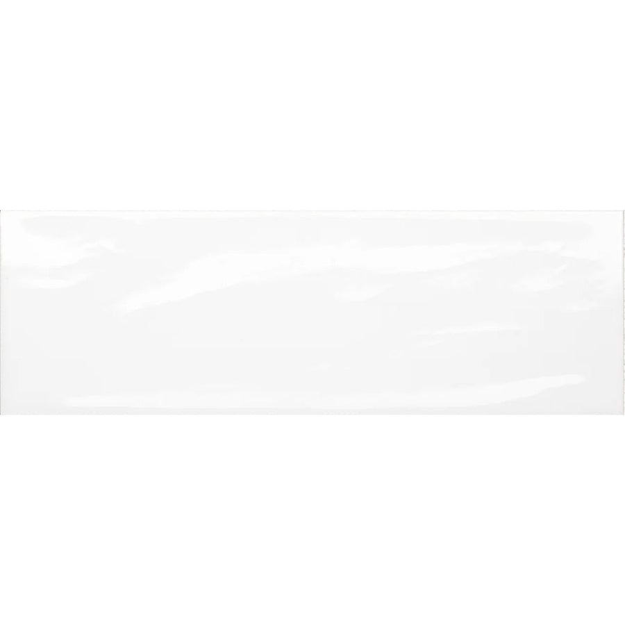 Aria White Gloss 10 x 30cm glazed ceramic metro tile face