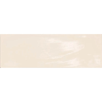 Aria Cream Gloss 10 x 30cm glazed ceramic metro tile face