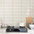 Aria Cream Gloss 10 x 30cm glazed ceramic metro tile room setting