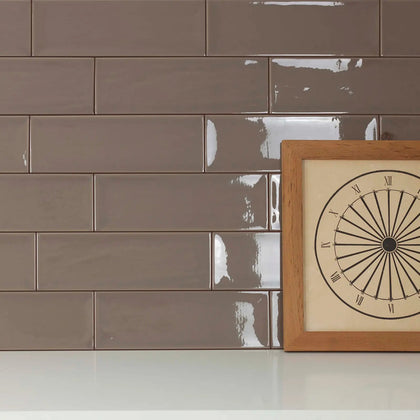 Aria Dark Brown Gloss 10 x 30cm
