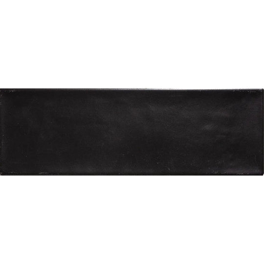 Aria Black Matt 10 x 30cm Ceramic Tile - alternate view