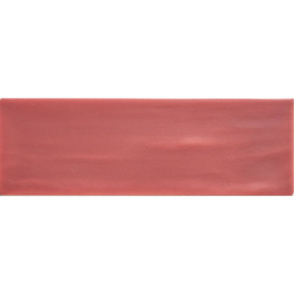 Aria Burdeos Matt 10 x 30cm glazed ceramic metro tile face