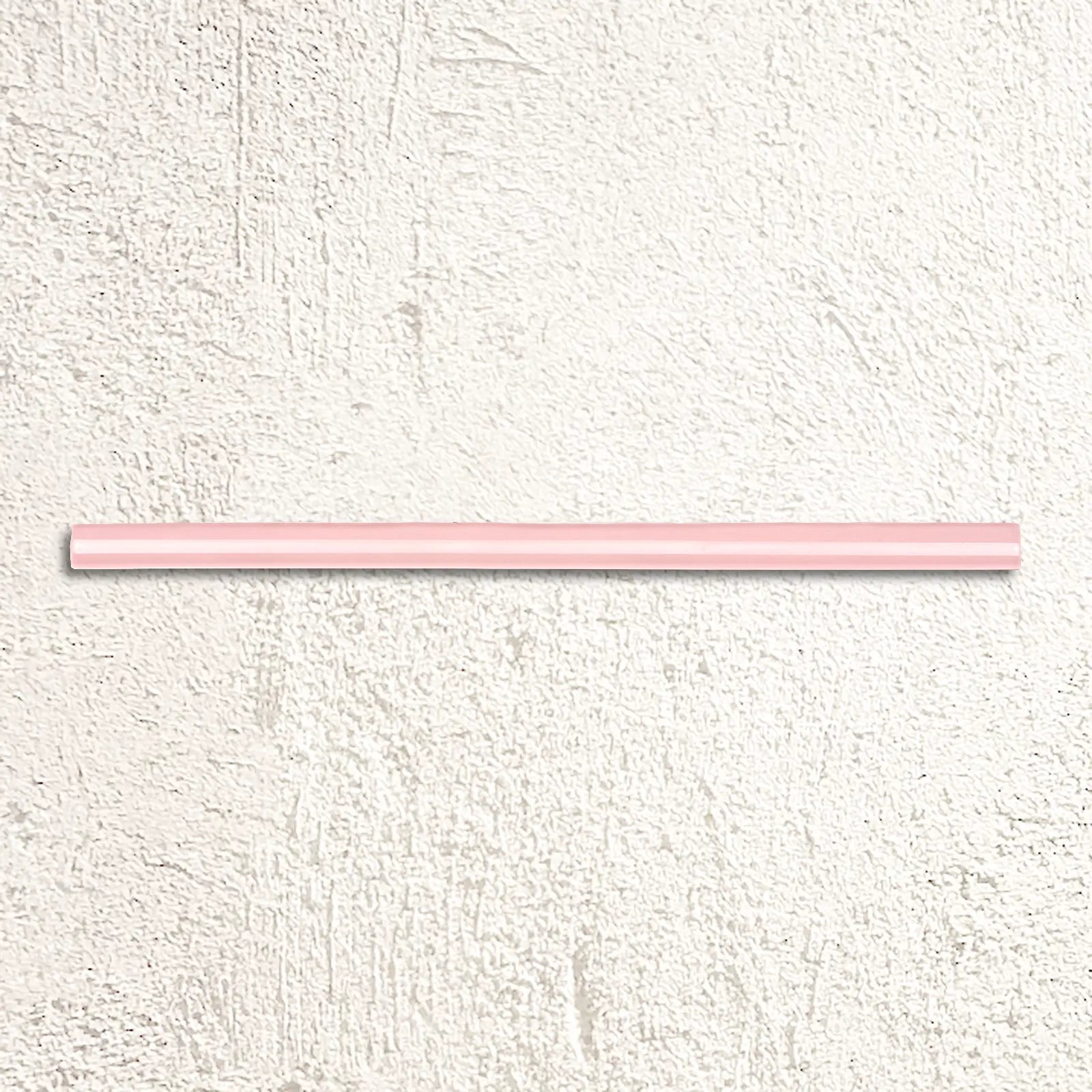 Aria Pink Gloss Quarter Round 1.5 x 30cm gloss ceramic trim face