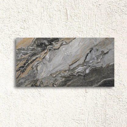 Reflect Nero Polished 60 x 120cm Porcelain Tile - thumbnail 2