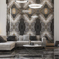 Reflect Nero Décor B Polished 60 x 120cm porcelain marble effect tile room setting