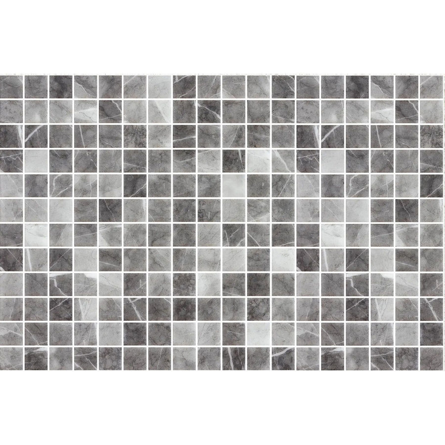 Fiji Storm Matte 31.1 x 41.7cm glass mosaic stone effect tile face