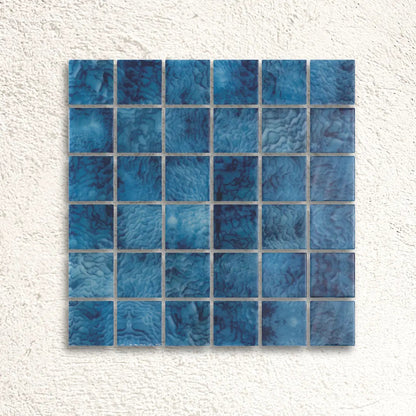 Maldives Penta Arrecife Blue 31.1 x 31.1cm glass mosaic tile face