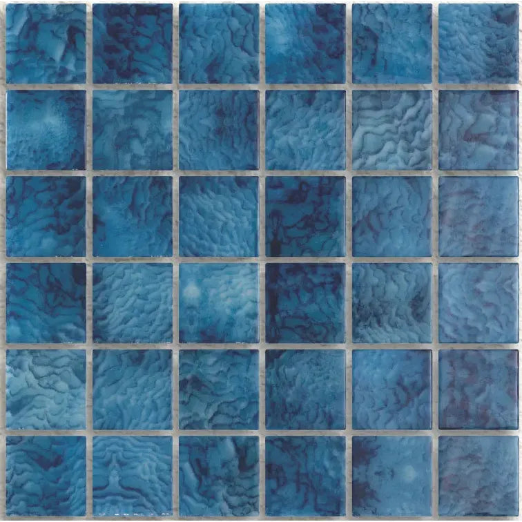 Maldives Penta Arrecife Blue 31.1 x 31.1cm glass mosaic tile face