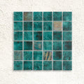 Maldives Penta Arrecife Iridis Emerald 31.1 x 31.1cm iridescent glass mosaic tile face