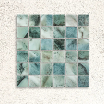 Maldives Penta Caribu 31.1 x 31.1cm glass mosaic tile face