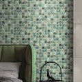 Maldives Penta Caribu 31.1 x 31.1cm glass mosaic tile room setting