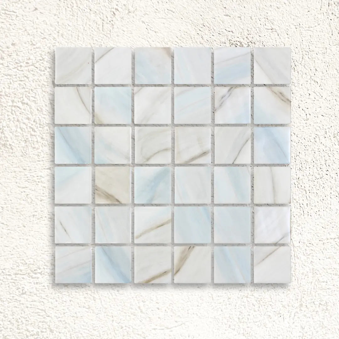 Maldives Penta Zaira Iridis 31.1 x 31.1cm iridescent glass mosaic tile face