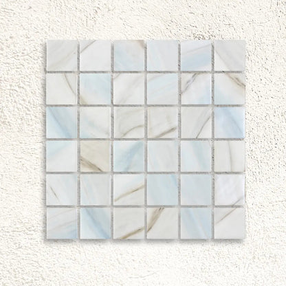 Maldives Penta Zaira Iridis 31.1 x 31.1cm iridescent glass mosaic tile face