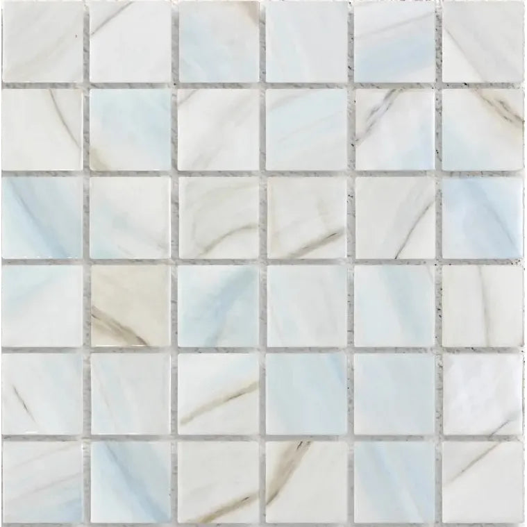 Maldives Penta Zaira Iridis 31.1 x 31.1cm iridescent glass mosaic tile face