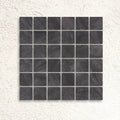 Seychelles Penta New Basalt Matte 31.1 x 31.1cm black and grey glass mosaic tile face