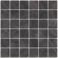 Seychelles Penta New Basalt Matte 31.1 x 31.1cm black and grey glass mosaic tile face