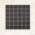 Seychelles Penta Nero Calatorao Matte 31.1 x 31.1cm black glass mosaic tile face
