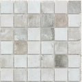 Seychelles Penta Shabby Terra Matte 31.1 x 31.1cm grey glass mosaic tile face