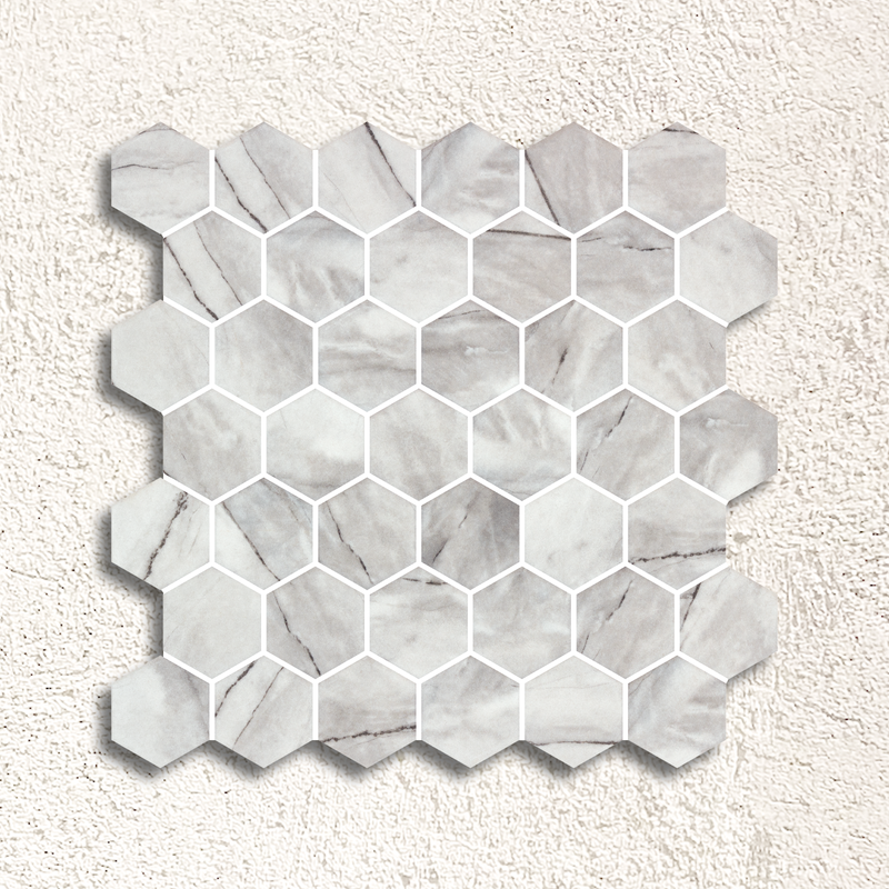 Hex XL Inverno Grey Matte Mosaic