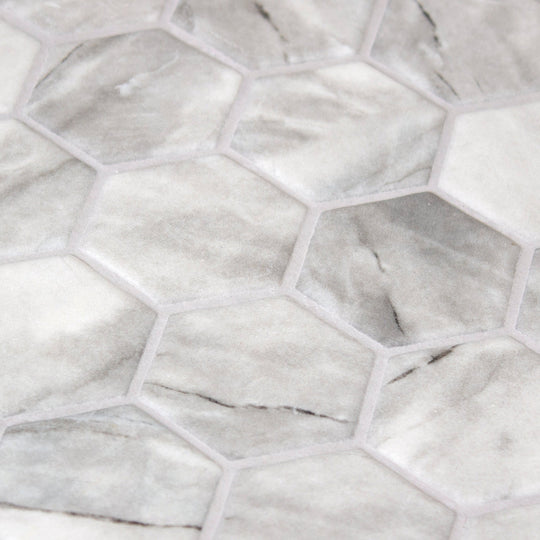 Hex XL Inverno Grey Matte Mosaic - alternate view