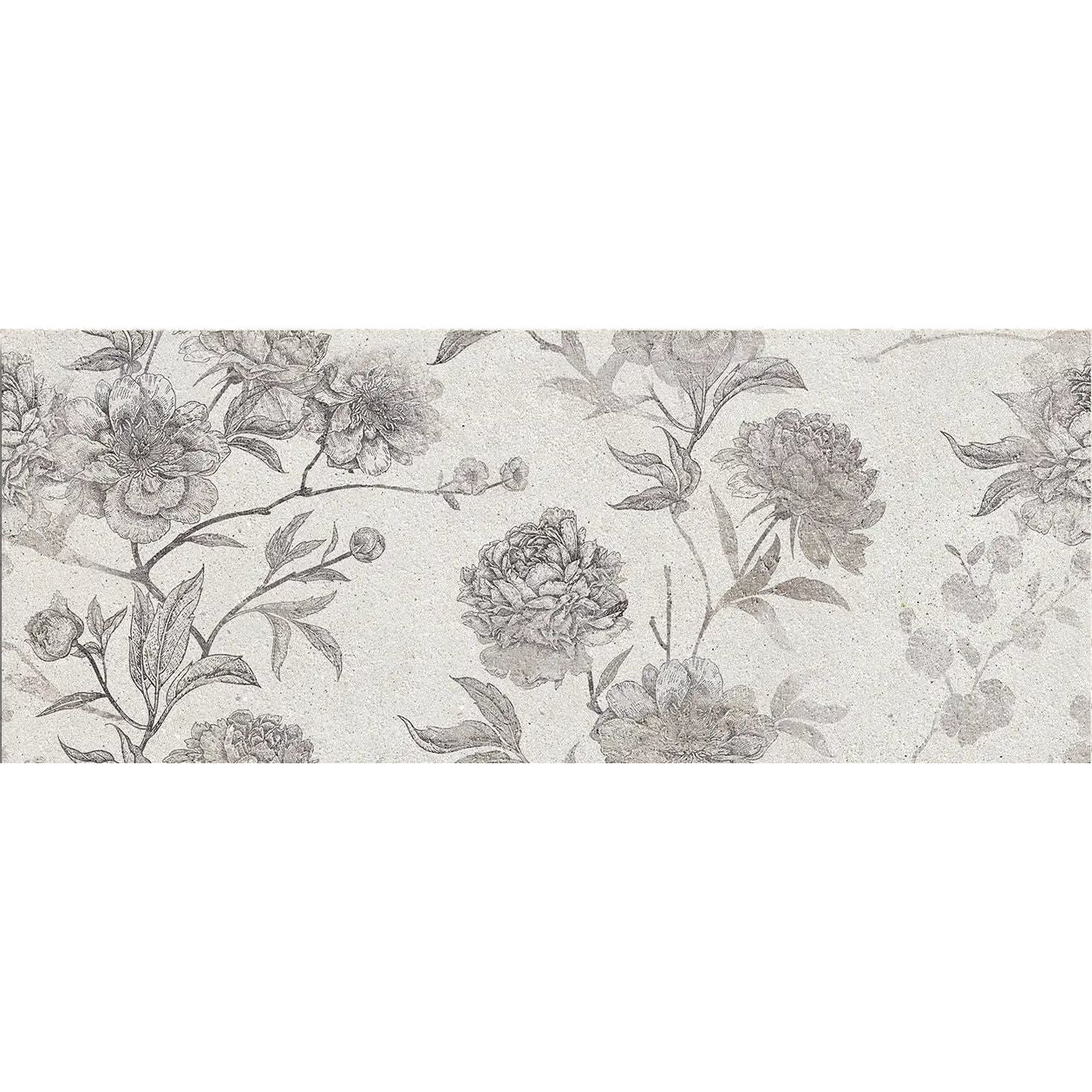 Borneo White Malone Decor 30 x 75cm ceramic patterned stone effect tile face