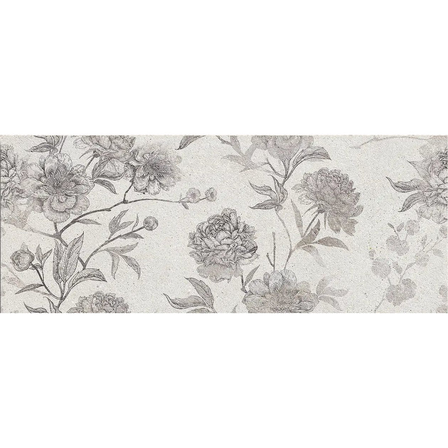 Borneo White Malone Decor 30 x 75cm ceramic patterned stone effect tile face