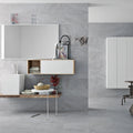 Arianne Pearl 30 x 60cm glazed ceramic marble effect tile room setting