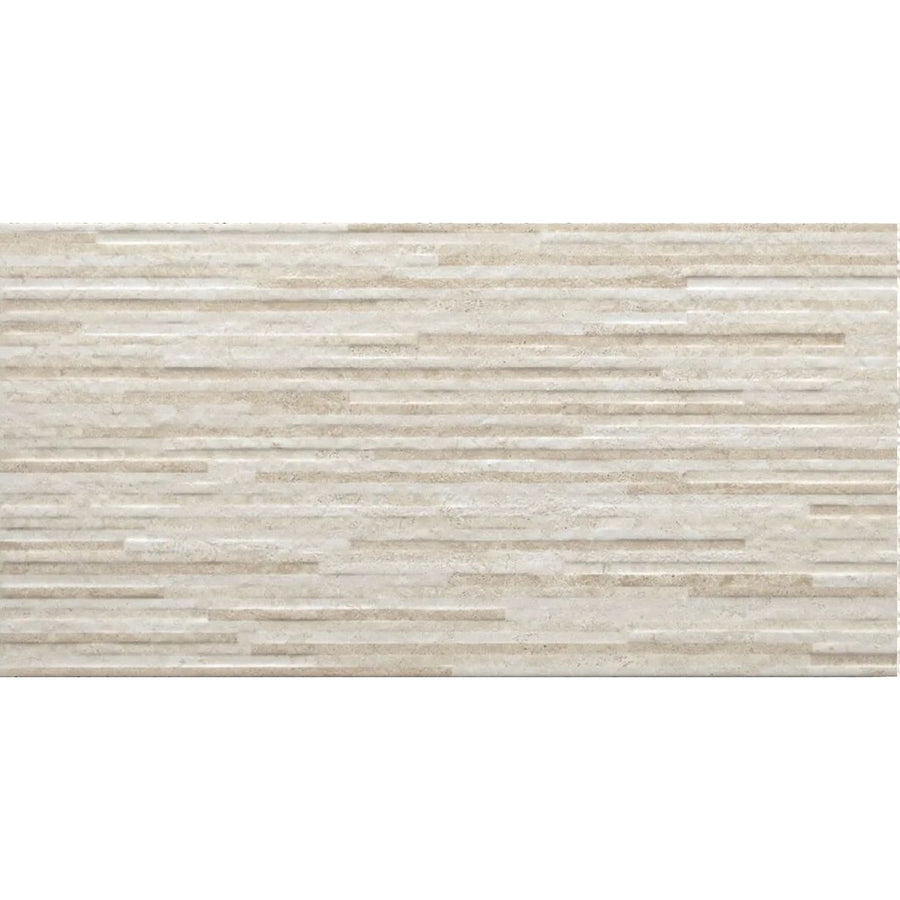 Arianne Almond Silica 30 x 60cm glazed ceramic marble effect decor tile face