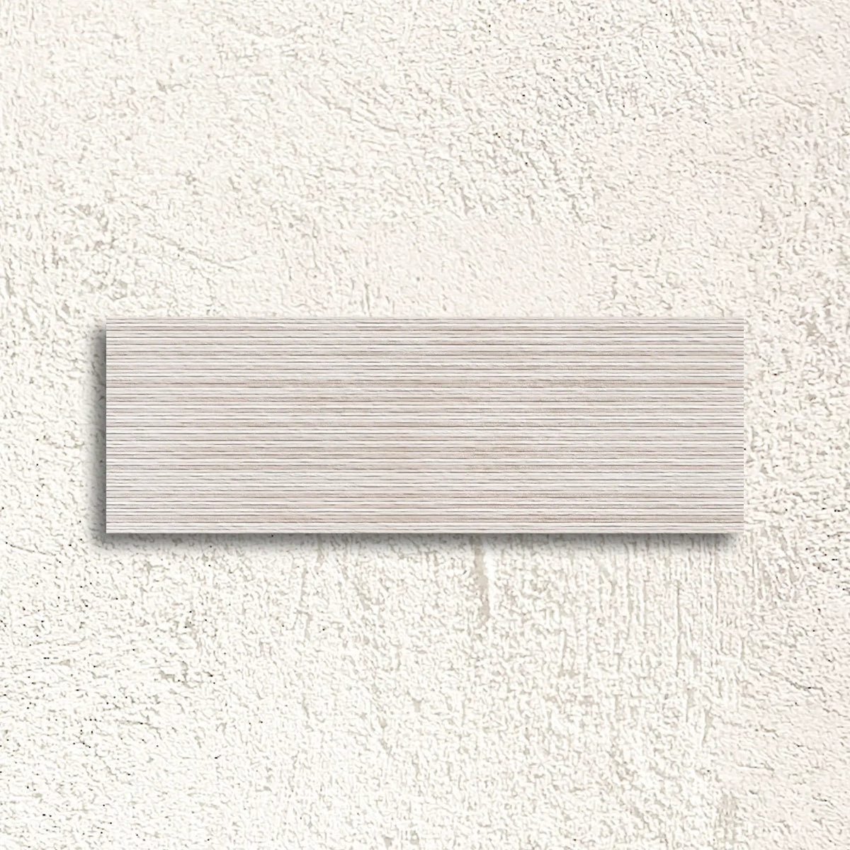 Neutra Cream Relieve Décor 30 x 90cm textured concrete-effect wall tile face