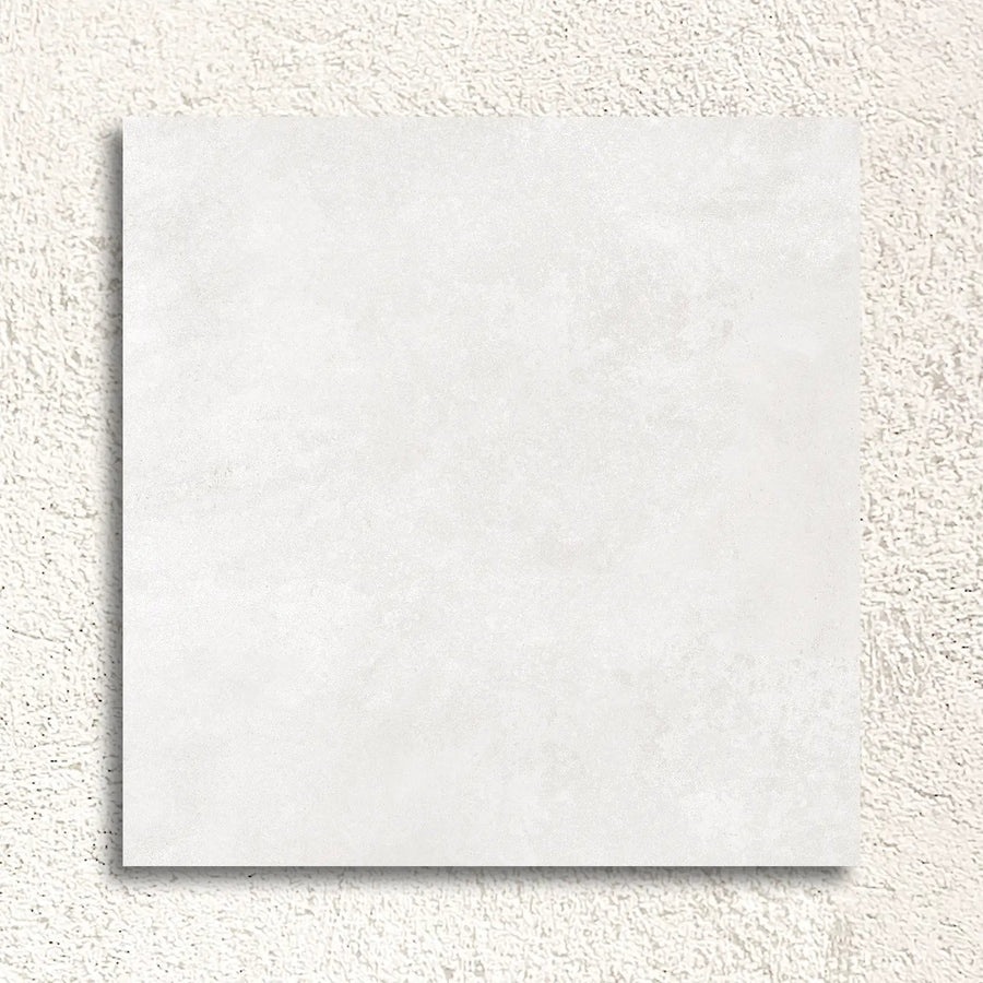 Neutra White Natural 60 x 60cm glazed porcelain concrete-effect tile face