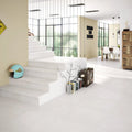 Neutra White Natural 60 x 60cm concrete-effect porcelain room setting