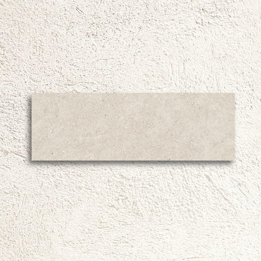 Granite Cream 30 x 90cm glazed ceramic concrete effect tile face