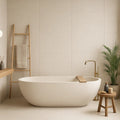 Granite Cream 30 x 90cm ceramic concrete effect tile room setting