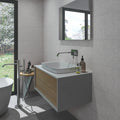 Granite Grey 30 x 90cm ceramic stone effect tile room setting