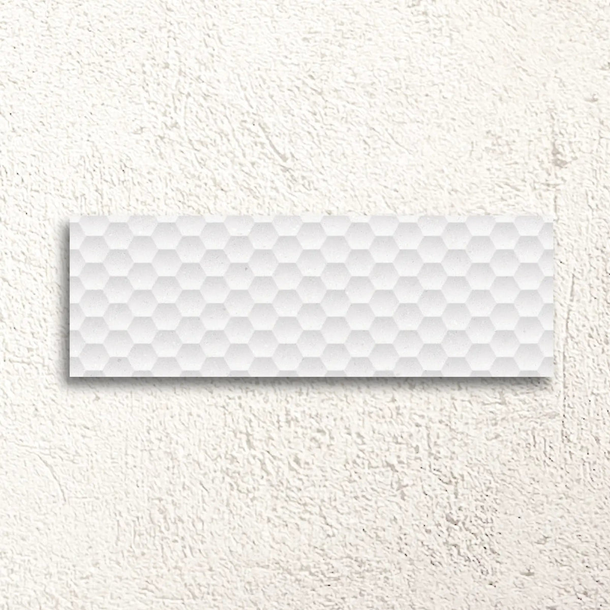 Granite White Eden Decor 30 x 90cm Ceramic Tile in a bathroom setting