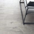 Yukon Grey 20 x 120cm porcelain wood effect tile room setting