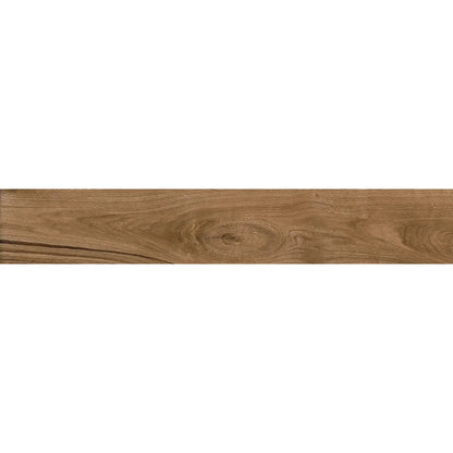 Yukon Walnut 20 x 120cm porcelain wood effect tile face
