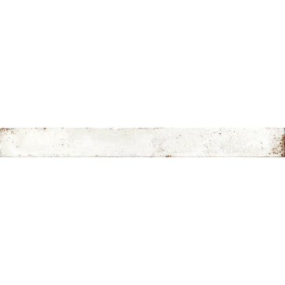 Genesi White Brillo 4.8 x 45cm white gloss glazed porcelain brick tile face