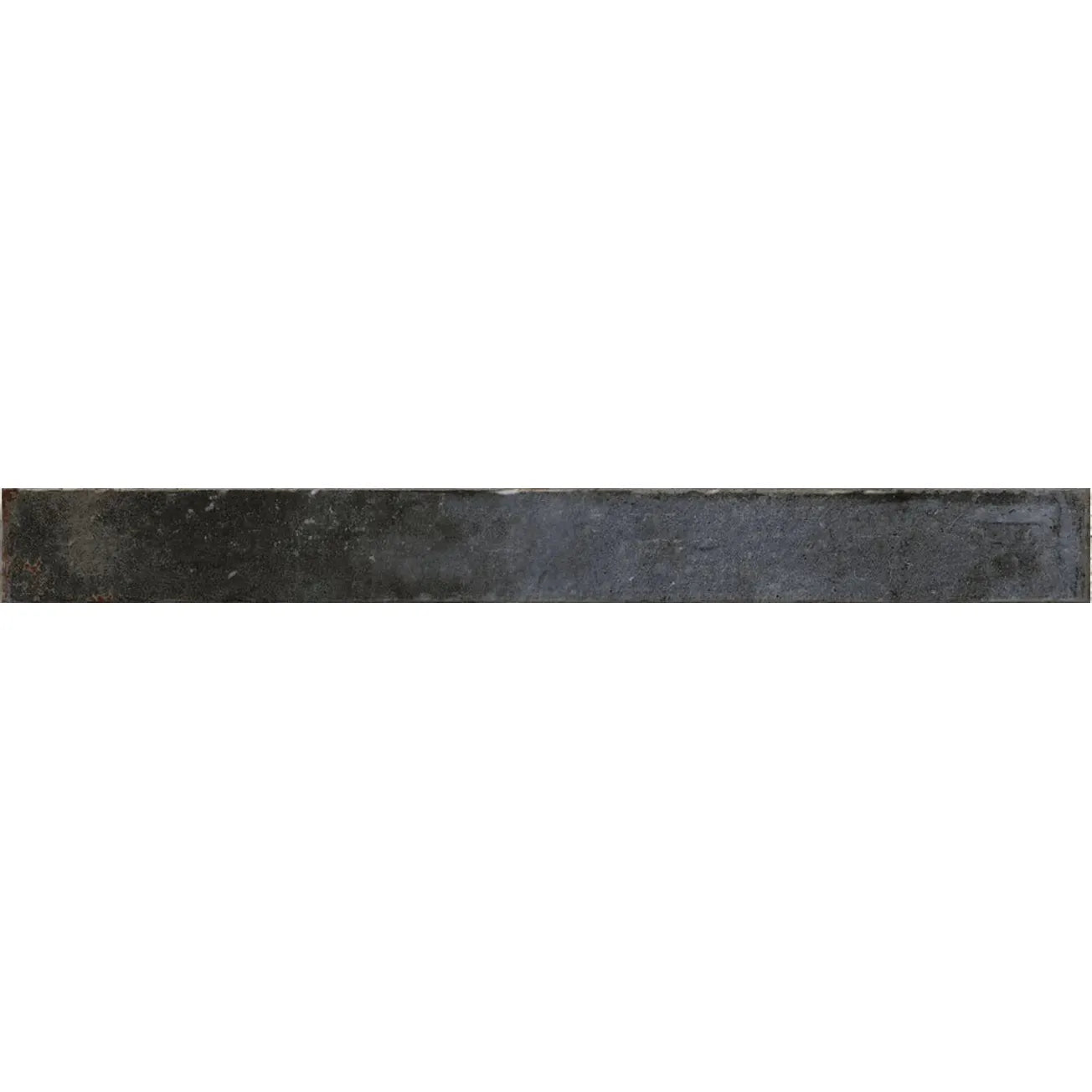 Genesi Anthracite Brillo 4.8 x 45cm dark charcoal grey gloss glazed porcelain brick tile face