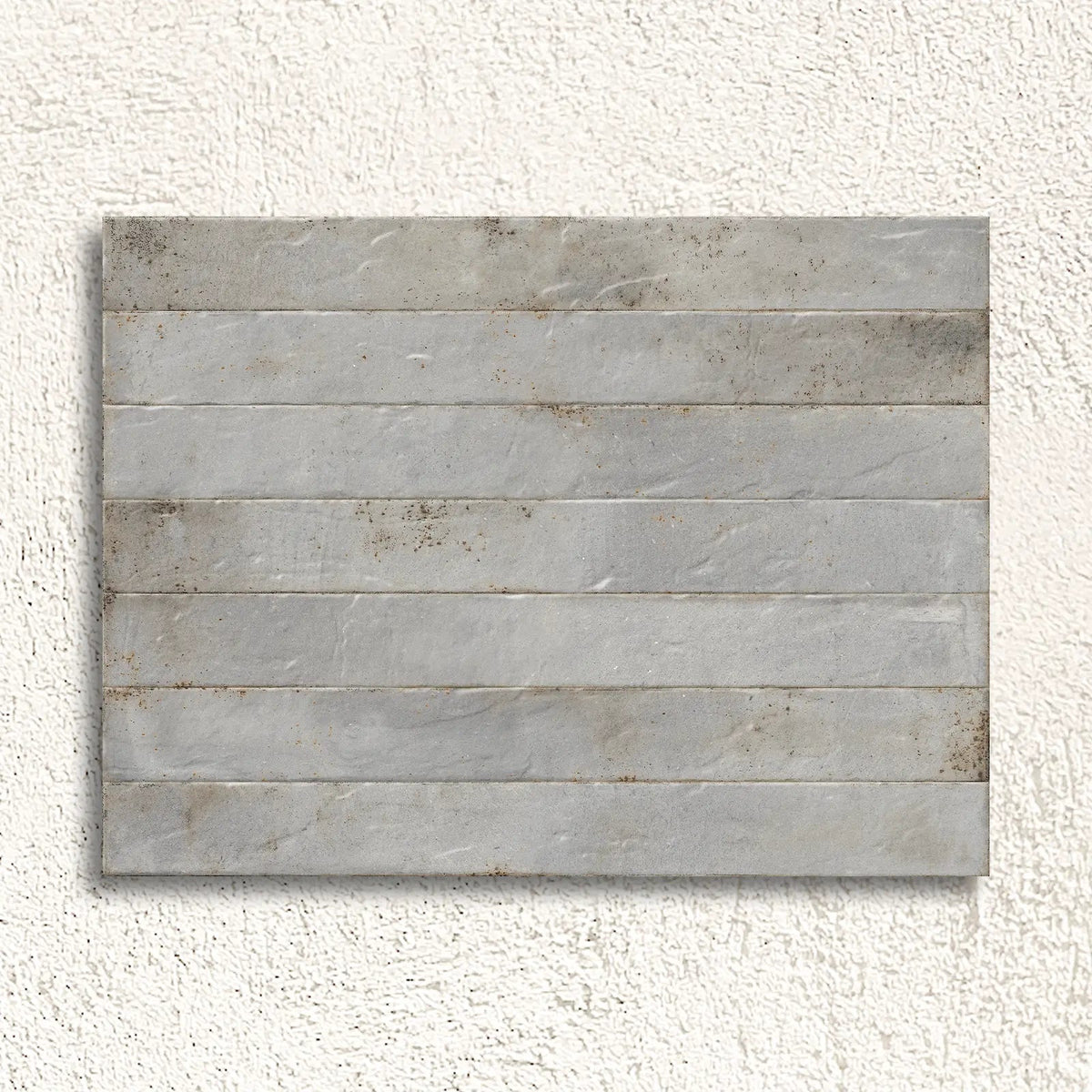 Genesi Pearl Brillo 4.8 x 45cm pearl grey gloss brick tile lifestyle setting