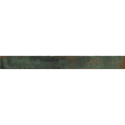 Genesi Green Brillo 4.8 x 45cm green gloss glazed porcelain brick tile face