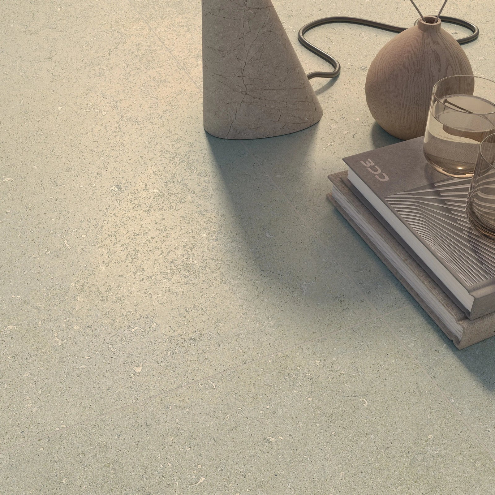 Osso Ivory 60 x 120cm Porcelain Tile in a bathroom setting