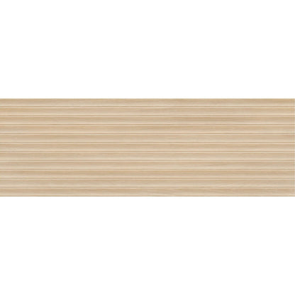 Dune Oak matt ceramic wood-effect wall tile 40 x 120cm face detail