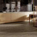 Hannover Wood Walnut 20 x 120cm porcelain wood effect tile room setting