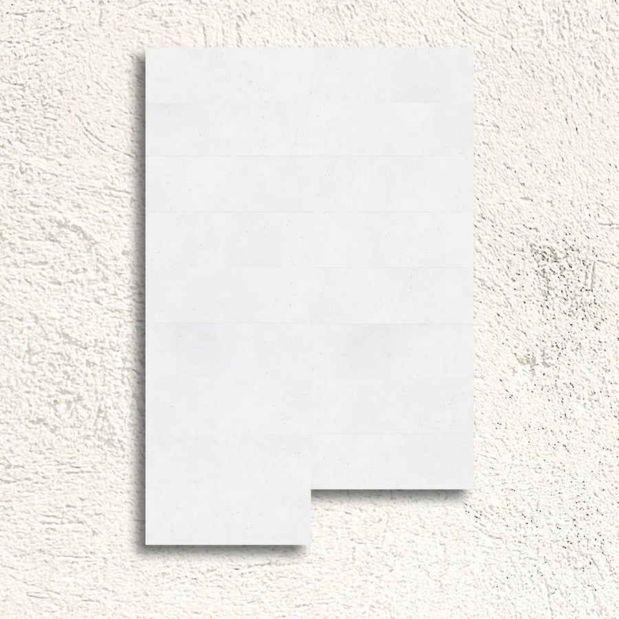 Happy White 33 x 100cm ceramic terrazzo tile detail