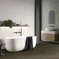 Happy White 33 x 100cm ceramic terrazzo tile room setting