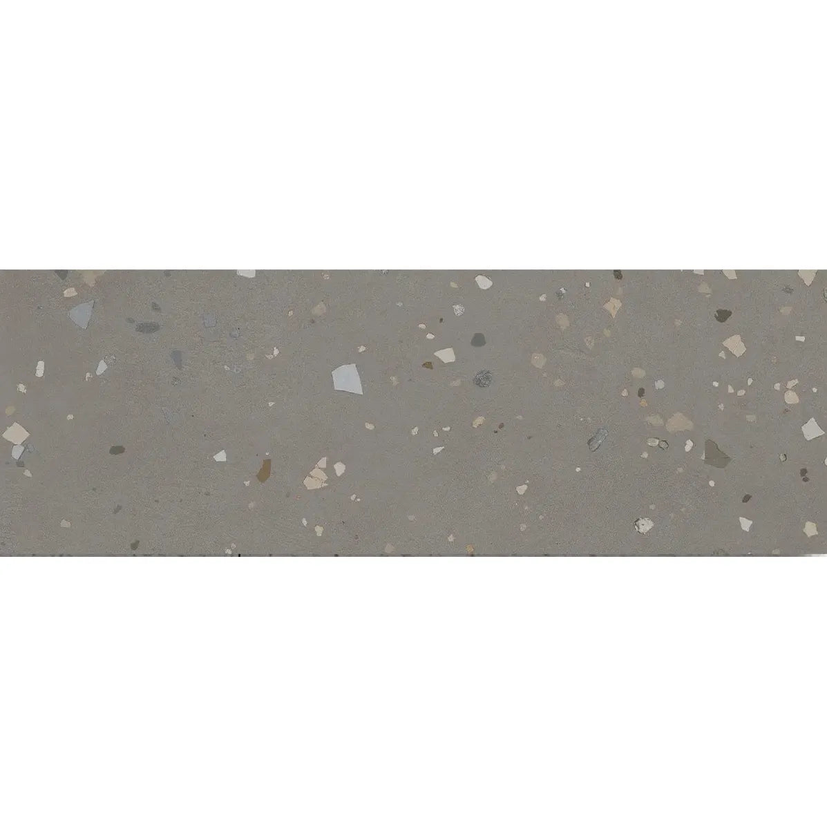 Happy Joy Grey 33 x 100cm ceramic terrazzo tile face