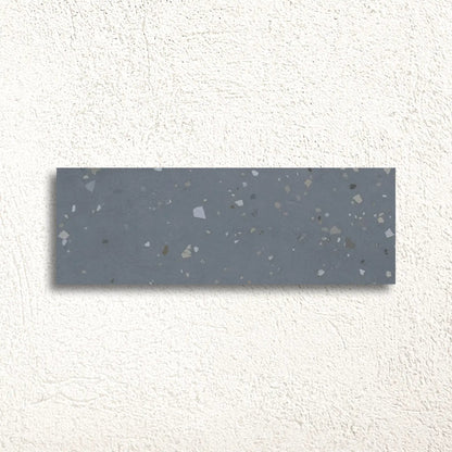 Happy Joy Blue 33 x 100cm ceramic terrazzo tile face