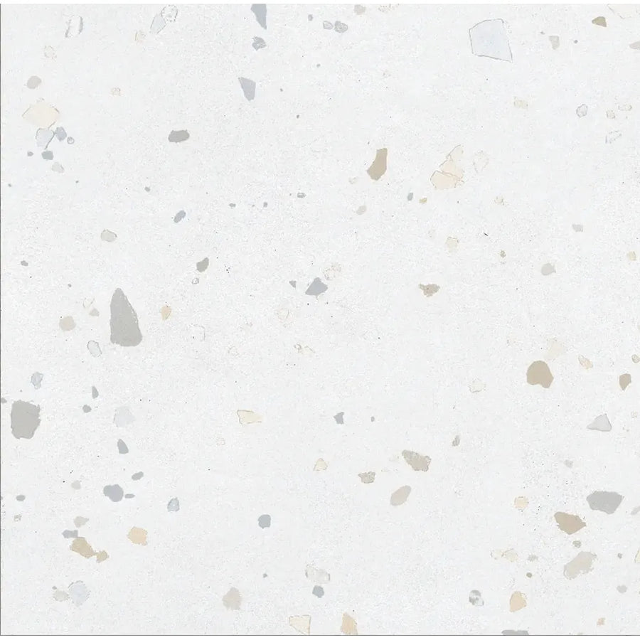 Happy Joy White 60 x 60cm porcelain terrazzo tile face