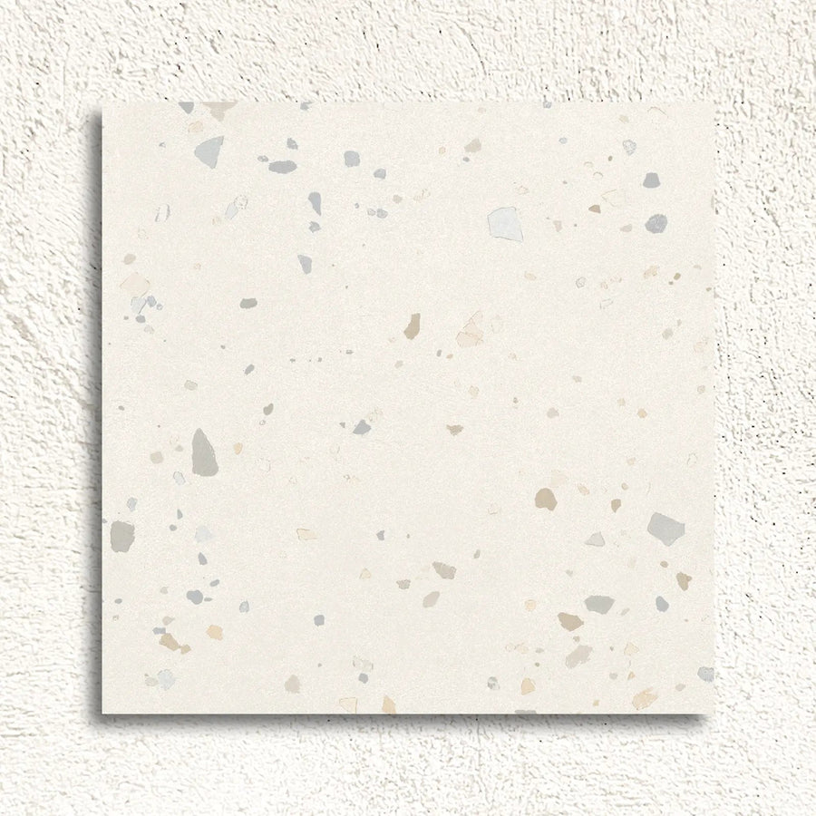 Happy Joy Ivory 60 x 60cm porcelain terrazzo tile face